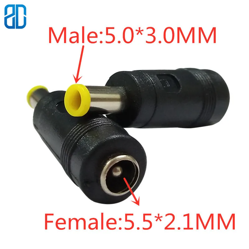 

1PCS 5.5mm X 2.1mm Female TO 5.5 X 3.0 mm Male DC Power Plug Adapter Connector Computer Cables Connectors Notebook Laptop