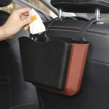 Car Trash Cans Fodable Garbage Can Practical Storage Bucket Mounted Hanging Bag Car Trash Orgainzer Can