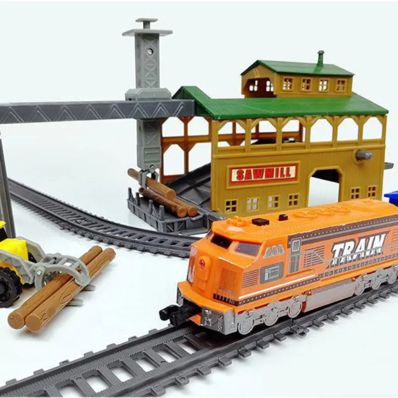 New Electric Train Children's Railway Set Model Train Toy For Kids Electric Rc Trains Set Railway Trains Toy Rails For Children