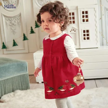 

Children's Dkirt Autumn New Girls Vest Skirt Cotton Girls Red Dress