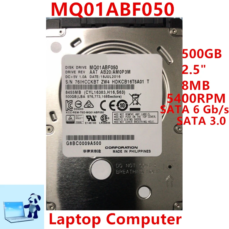 Новый HDD для Toshiba бренд 500GB 2 5 &quotSATA 6 ГБ/сек. 8MB 5400RPM внутреннего жесткого диска