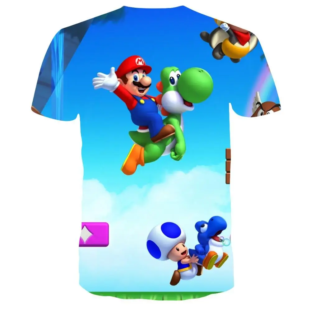 Последняя видеоигра Super Mario Bros. Футболка с 3D принтом унисекс, аниме, мультфильм, игра, крутая игра, Марио, футболка, повседневный стиль