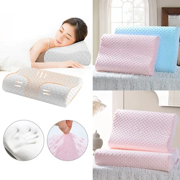 

Bedding Neck Pillow Memory Foam Orthopedic Pillow Sleep Fiber Slow Rebound Soft Massager Pillow For Cervical Health Care
