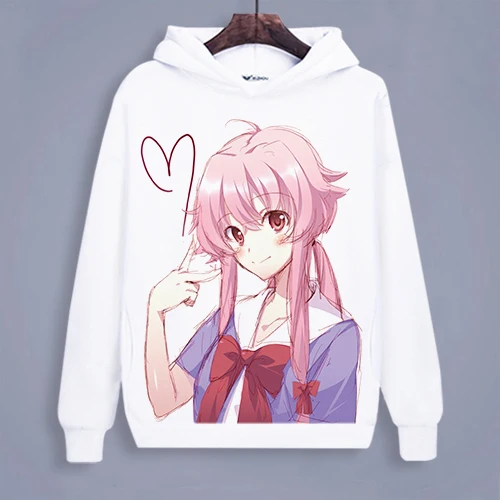 Косплей в стиле манги Future Diary Толстовка Mirai Nikki Gasai Yuno толстовки Amano Yukiteru зима осень флисовые толстовки Повседневный пуловер - Цвет: 5