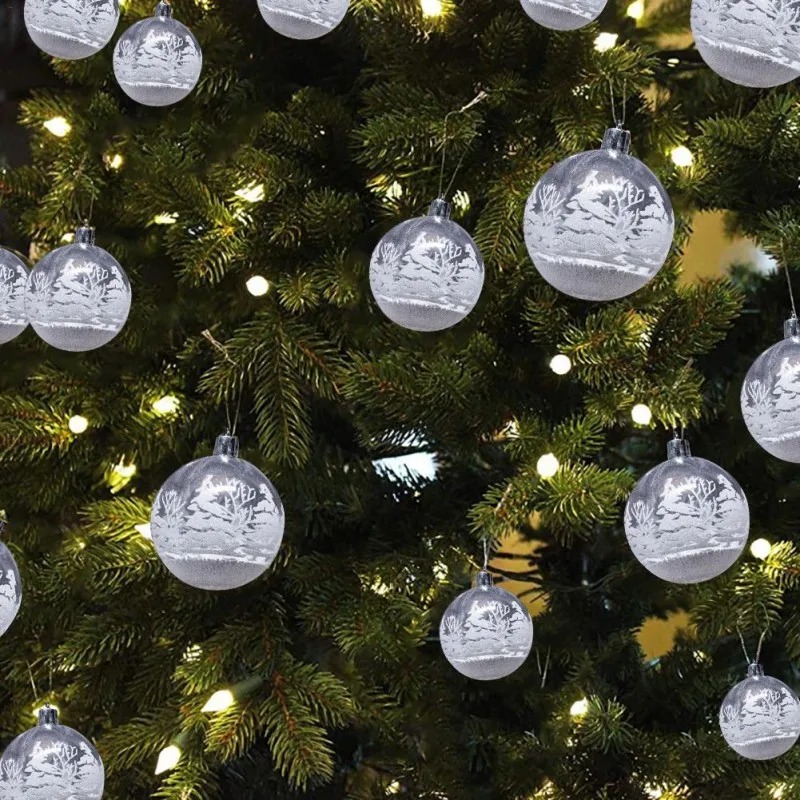 6 шт. креативные Рождественские шары, елочные украшения, украшения для дома, Рождественская елка, оконные украшения, шары