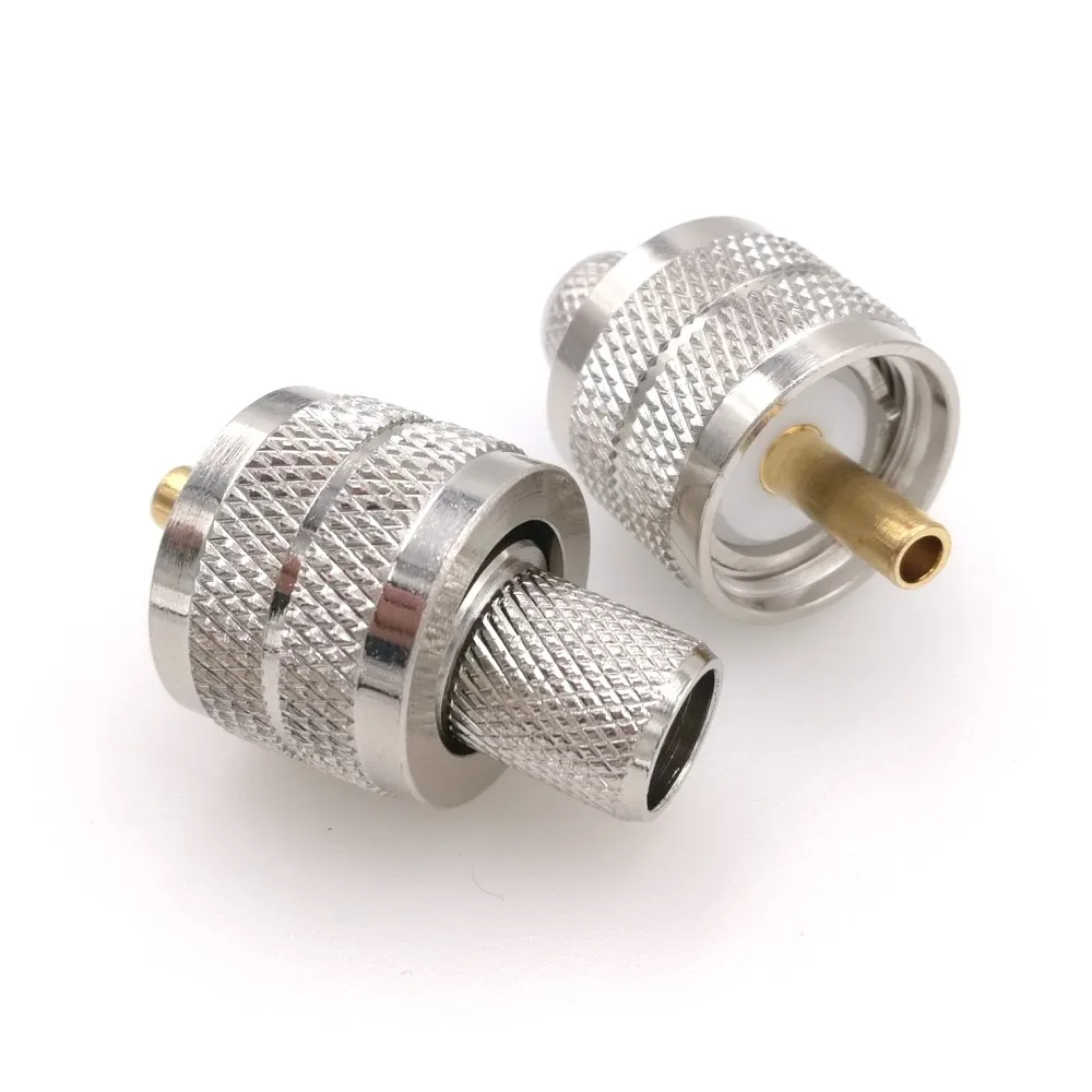 50 шт. PL259 UHF штекер обжимной RF разъем для RG8 RG213 LMR400 кабель