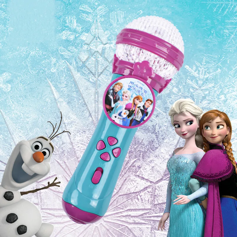 

100% Brand New Elsa Anna Olaf Girls Princess Fever 2 Singing Microphone Toy Music Amplified Baby K Song Girl Children Toy
