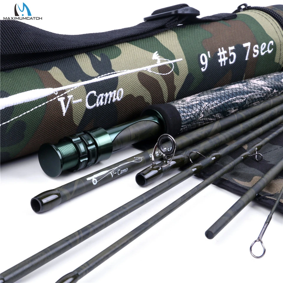 3/4 5/6 7/8WT Fly Rod 9FT Fast Action Carbon Fiber Fly Fishing Rod &Cordura Tube