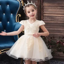 Новые пышные платья для девочек; торжественное платье принцессы; детское платье для свадебной вечеринки; платье для дня рождения; кружевное праздничное платье для девочек