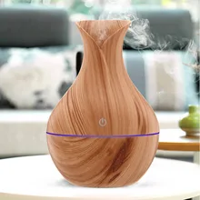 300ML Mini USB Air Humidifier Wood Frain Diffuser Colorful Electric Oil Aromatherapy Ultrasonic Air Diffuser For Home Office Car
