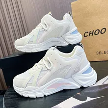 

Autumn New Fashion Shoes Women's Comfortable Platform Sneakers Breathable and Wearable Height-Increasing Running Shoes