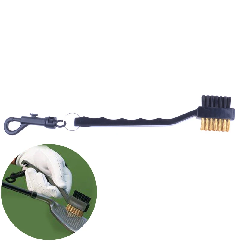 2 сторонние латунные Провода Нейлон Гольф клуб щетка паз шариковый очиститель аксессуары