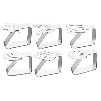 

6 Pcs Thickened Stainless Steel Tablecloth Holders Kitchen Tablecloth Clips Non-Slip Table Clips