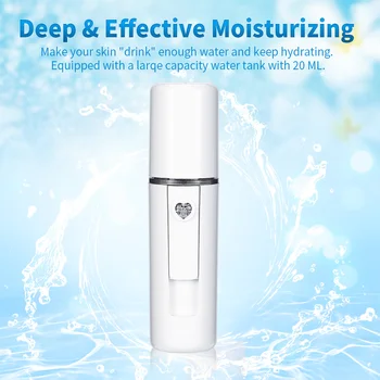 

20ML Nano Facial Sprayer USB Nebulizer Face Steamer Mini Humidifier Hydrating Anti-aging Wrinkle Women Beauty Skin Care Tools