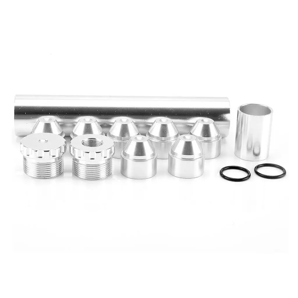 6in 5/8''-24 Fuel Oil Filter with Cone Filter Element & End Caps Silver