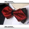 mens bow tie red pointed black and gold fashion butterfly party wedding bow ties for men's girls boys bowtie kids be usable ► Photo 2/4