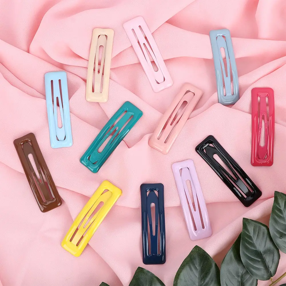 New Girls Cute Glitter Hairpins Snap Barrette Candy Color Cartoon Side Clip BB Clips Unique Design Simple Hair Accessories