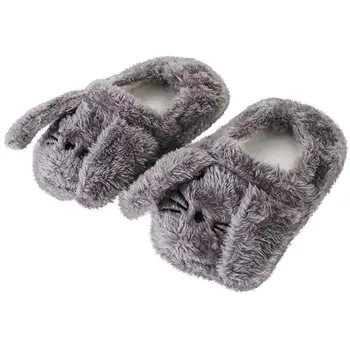 

Girls High Quality Short Plush Soft Face Cartoon Long-Eared Rabbit Leisure Indoor Slippers Antiskid Toddlers Slippers Baby Girl