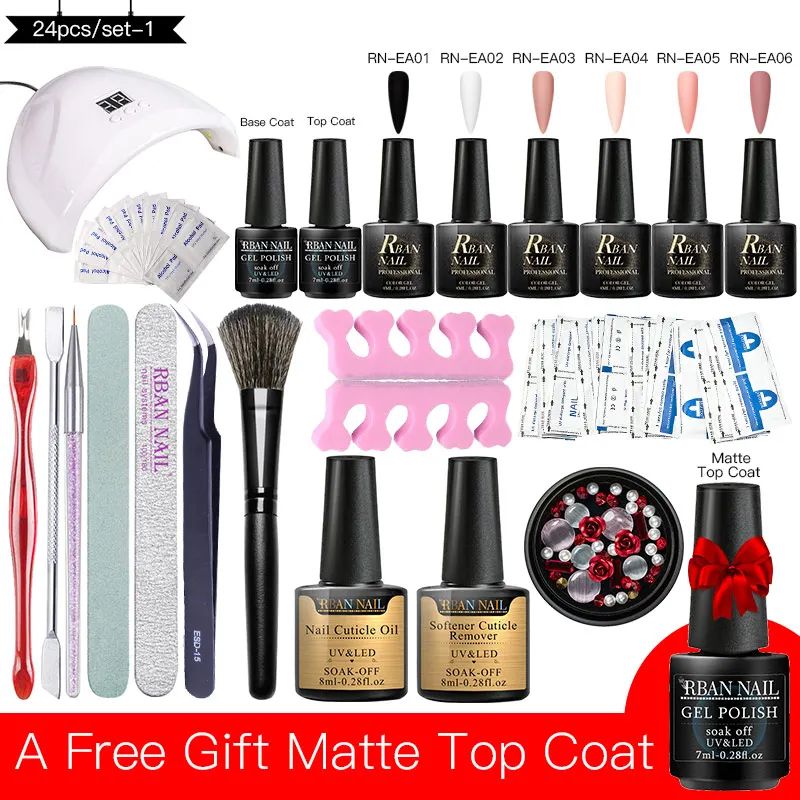 RBAN NAIL Soak Off Комплект гель-лаков для ногтей Sock Off чистый Цвет гель Магнитный Гель-лак «кошачий глаз» набор маникюрные инструменты для ногтей наборы