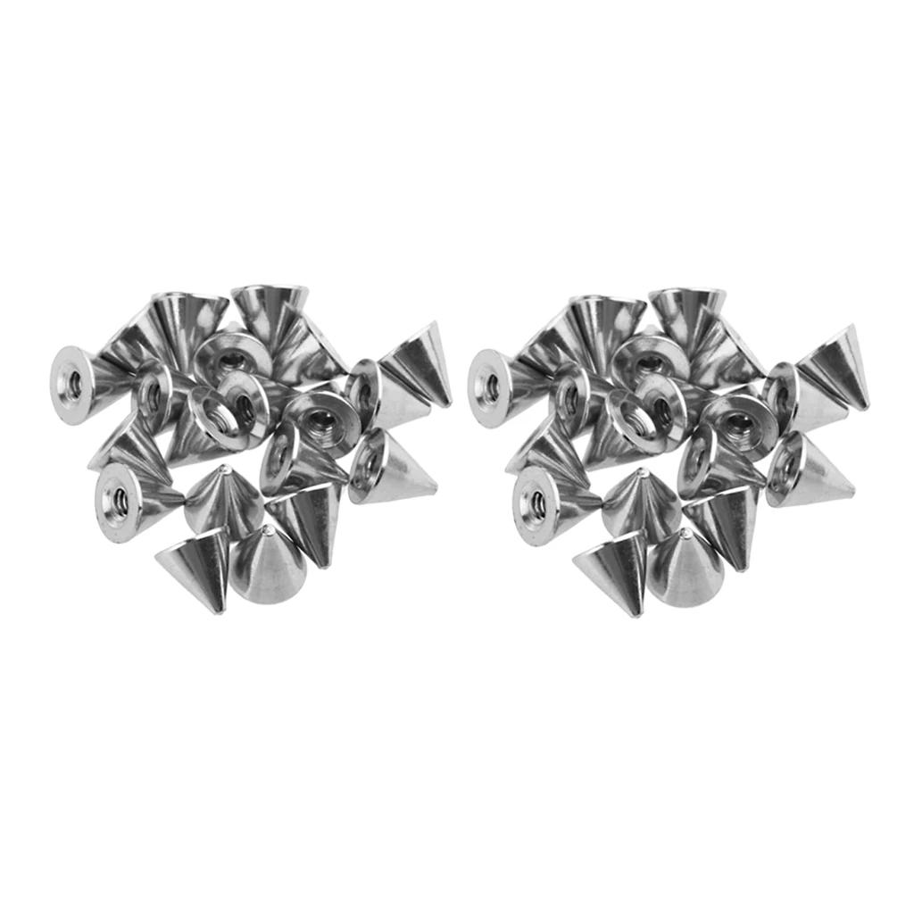 40pcs Assorted 4mm 5mm Cone Ball Screw-fit 14G Piercing Jewelry End