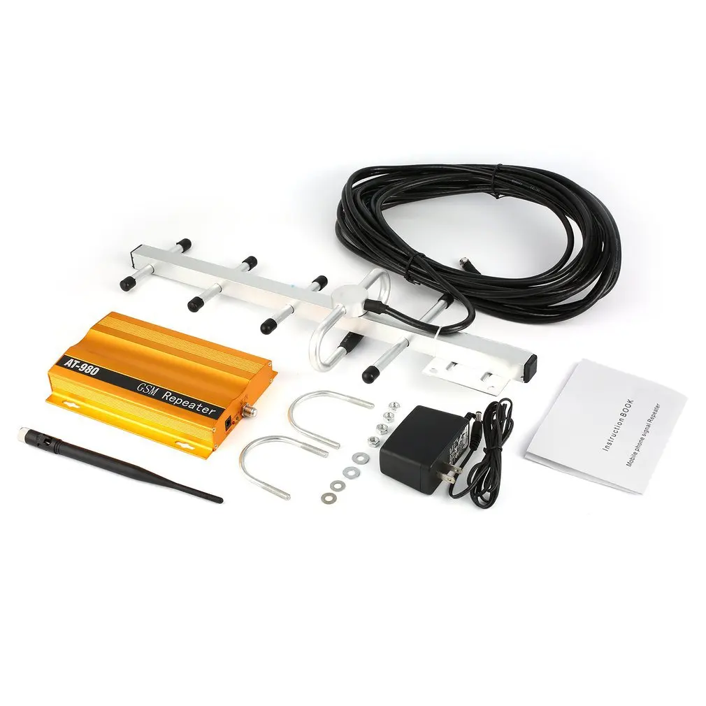 GSM 900mHz Mobile Phone Signal Booster Repeater Amplifier + Yagi Aerial Full-Duplex Single-Port Design AT-980 | Безопасность и