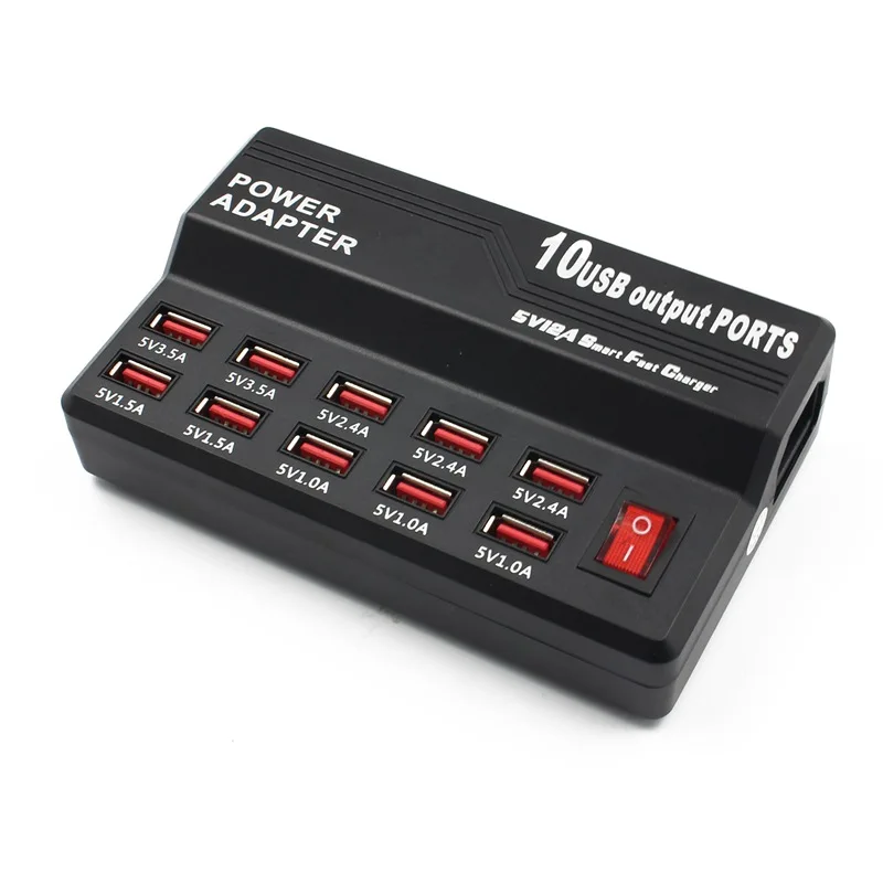 

HUB10 12A smart charging station USB quick charger for mobile tablet digital charger(EU plug) #8