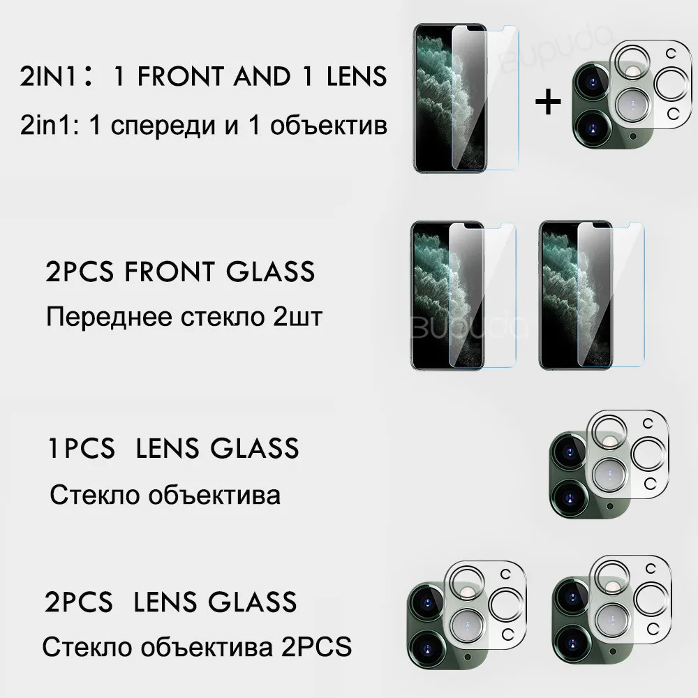 2 в 1 объектив камеры закаленное стекло для iPhone 11 Pro Max XR XS Защита экрана для iPhone 7 8 6 6s Plus X XS Max XR стеклянная пленка