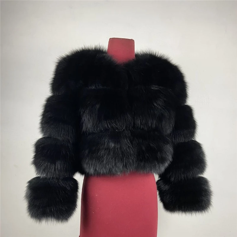 real fox fur Winter New natural coat short section warm thickening fashion luxury slim women | Женская одежда
