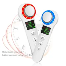Синий красный светильник RF EMS радио мезотерапия красота ручка Радио Частота фотон омоложение морщин угрей удаления акне уход за кожей