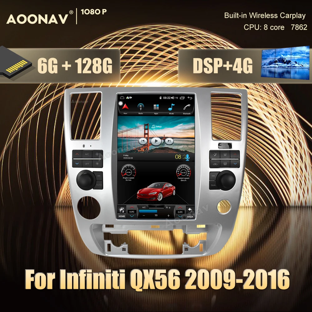Автомагнитола 2 din на Android 10 0 для Infiniti QX56 2009-2016 автомобильное стерео радио