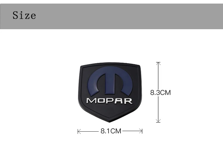 Автомобильный 3D металлический значок MOPAR эмблема наклейка для Jeep 4x4 Dodge Ram 1500 Fiat Chrysler Автомобильный задний багажник тела модифицированные наклейки - Название цвета: A