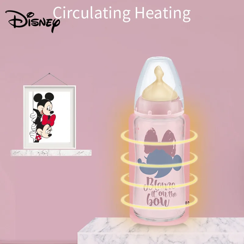 Disney bottle insulation set thermostat warm bag set winter out portable baby baby USB heating display temperature