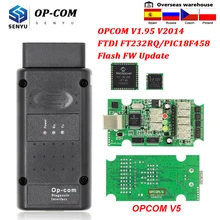 Opcom v5 para opel 1.95 2014v pic18f458 ftdi op com pode ônibus flash atualização de firmware obd obd2 carro diagnóstico ferramenta auto scanner cabo