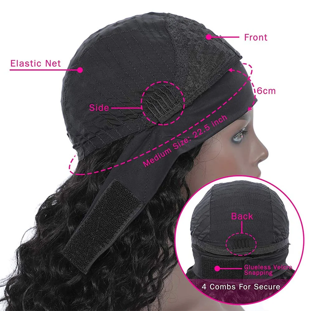 Peruca do Cabelo Perucas para Preto Peruca com Bandana Emol Kinky Encaracolado Humano Remy Brasileiro Completo Máquina Feita Feminino Glueless 24 preto feminino glueless peruca com bandana