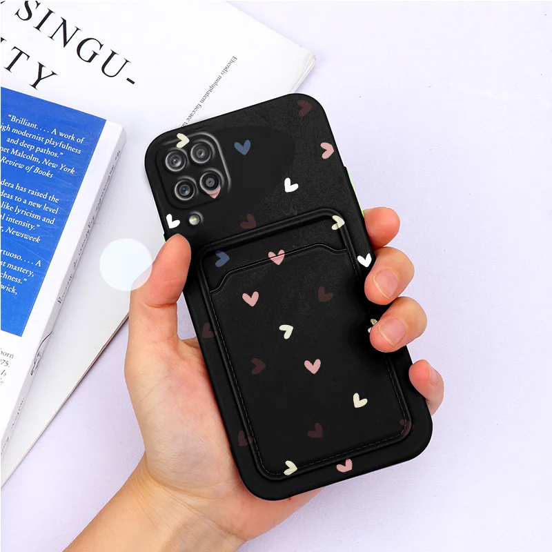 For Samsung Galaxy A12 Case Wallet Card Slot Holder Phone Cover Silicone Soft TPU Back Cases For Samsung A 12 6.5'' Flower Couqe silicone cover with s pen Cases For Samsung