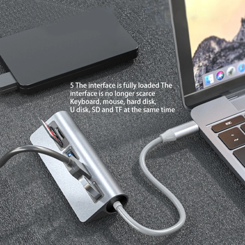 Generic 5 In1 Type C Usb3.0 Hub Docking Station Usb3.0 USB Hubs Best