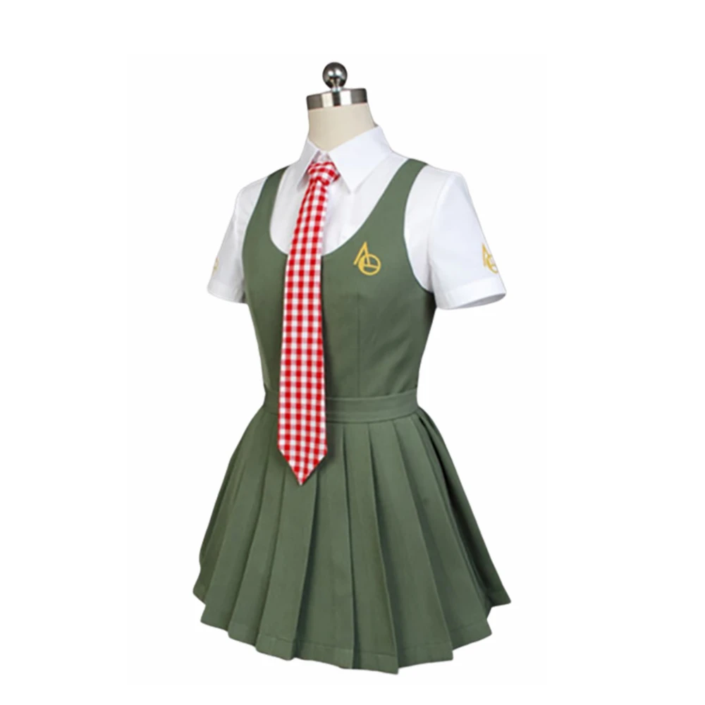 Япония Аниме Супер Dangan Ronpa 2 Danganronpa Mahiru Koizumi косплей костюм школа полный комплект униформы белая рубашка юбка для женщин - Цвет: dress set