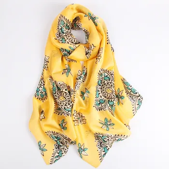 

DANKEYISI High Quality Nature Silk Scarf Women Real Silk Women Long Scarves Shawl Female Hijab Wrap Summer Beach Cover-ups