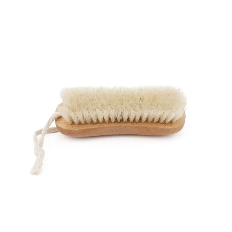 Natural Hard Bristle Laundry Brush Wooden Handle Scrub Out for Tough Stains Shoes Clothes Furniture Garment Cleaning Tools