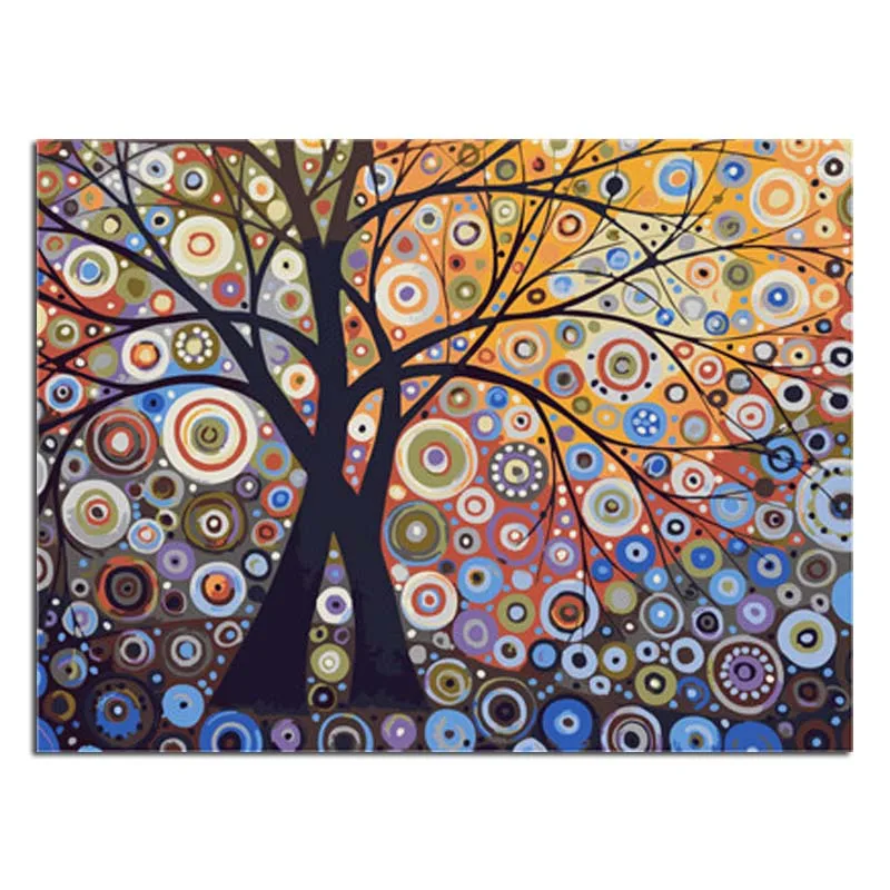 

Glare Tree Artwork Diy Digital Painting By Numbers Modern Wall Art Canvas Painting Acrylic Paint Unique Gift For Home Decoration