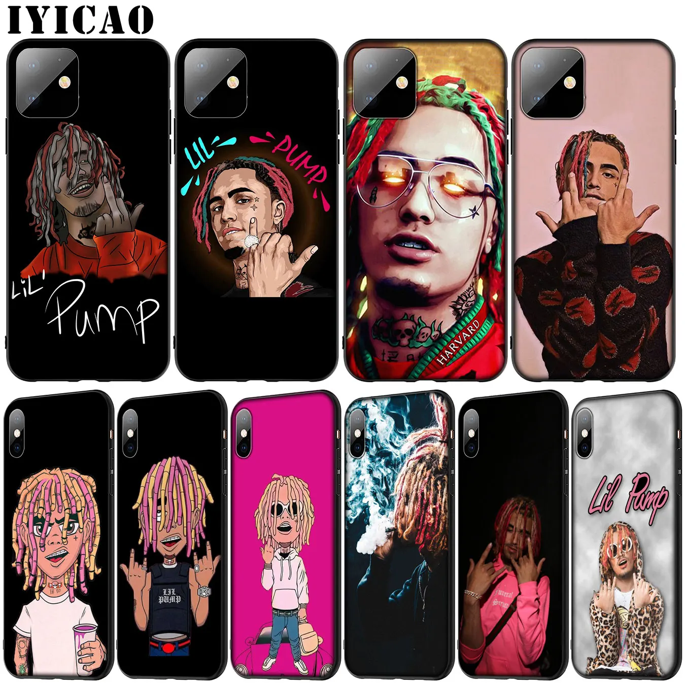 Рэппер Lil Pump pop Мягкий силиконовый чехол для iPhone 11 Pro XR X XS Max 6 6S 7 8 Plus 5 5S SE черный
