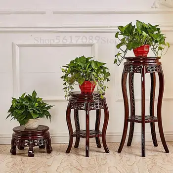 

Flower stand plastic multi-layer pot rack single antique living room balcony indoor floor storage shelf
