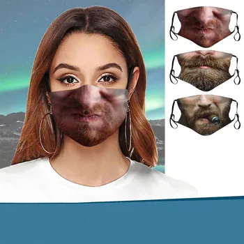 

Cosplay Mask Funny Print Face Mask mascarillas Washable Earloop Mask Adjustable Outdoor Cloth Mask masque adulte #J7