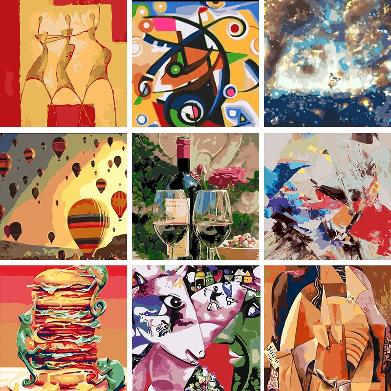 

Frameless Animal DIY Painting By Numbers Kit Modern Home Wall Art Picture By Numbers For Home Decors Living Room Artworks