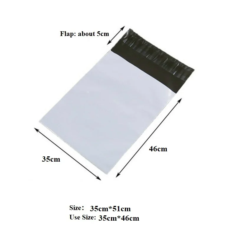20PcsLot Mailer Postal Waterproof Bag 34cm46cm White Courier Bags Storage Bags Plastic Poly Envelope Mailer Postal Organizer