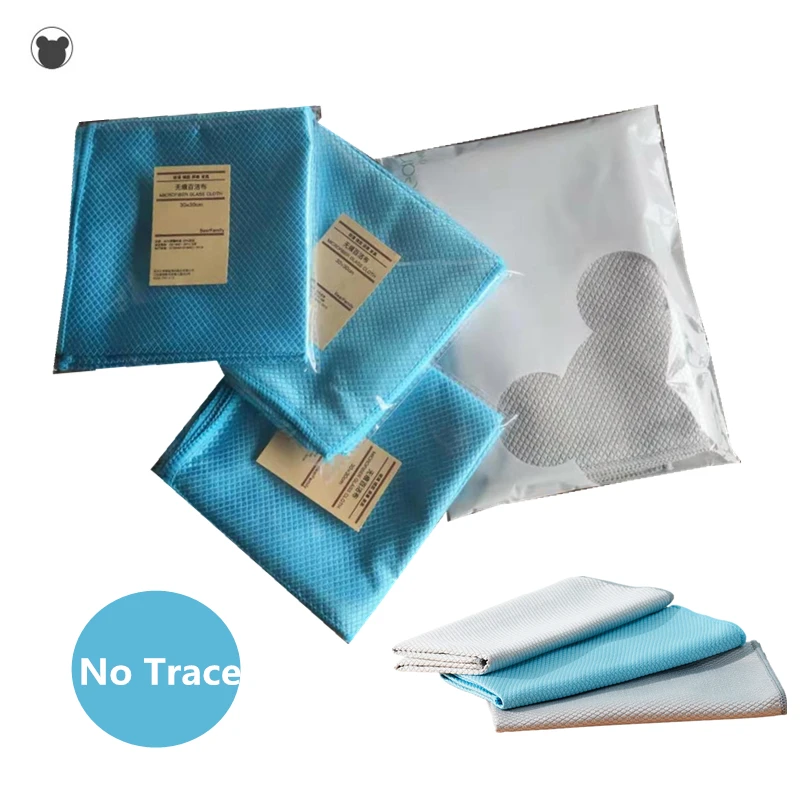 Cleaning-Cloths Microfiber-Glass Mirrors-Towels/rag And 12x12 3-Pack Easily Lint-Free