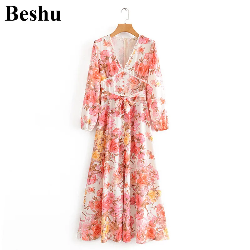 Женское винтажное длинное платье za кружевное ДРАПИРОВАННОЕ ПЛАТЬЕ С v образным