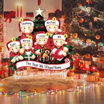 

2020 Marry Christmas Tree Hanging Ornaments Family Personalized Xmas Decor B0KC