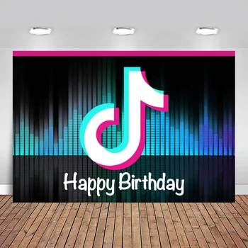 

Photographic Background Tok Tik Flow Birthday Short Video Photocall Photobooth Studio Photography Backdrop