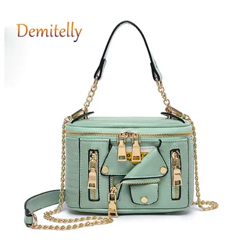 

Fashion Motorcycle Badge Ladies Handbag New Multi-pocket Single Shoulder Messenger Bag Texture Hardware Women's Tote Bag Wallet